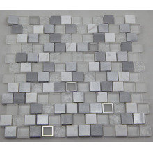 Weißes Aluminium Mosaik / Glas Mosaik / Marmor Mosaik (HGM392)